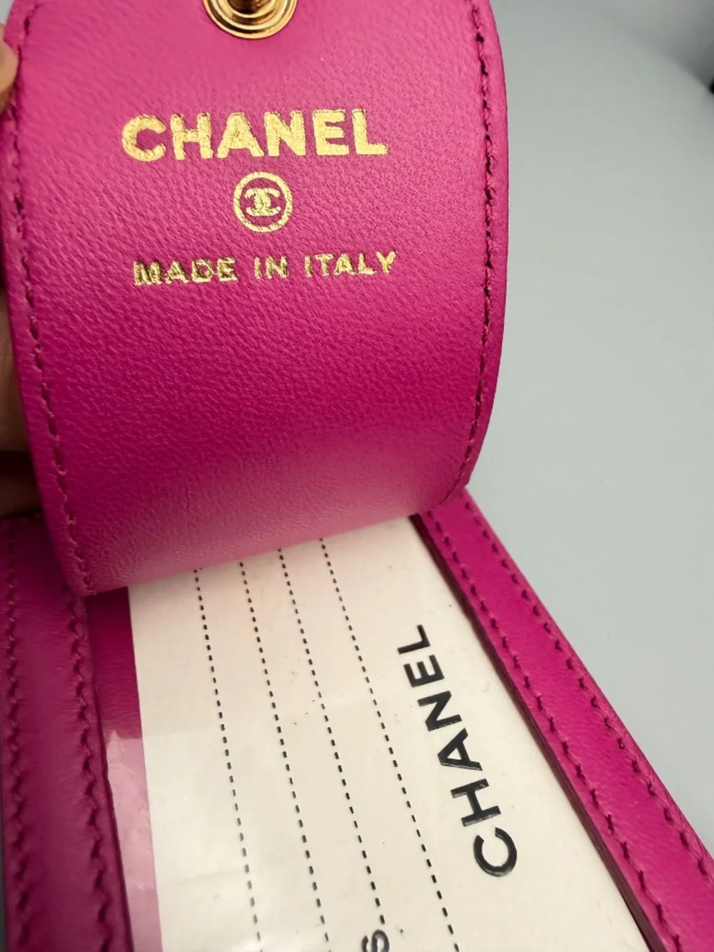 Chanel Lambskin 31 Rue Cambon Bow Luggage Tag